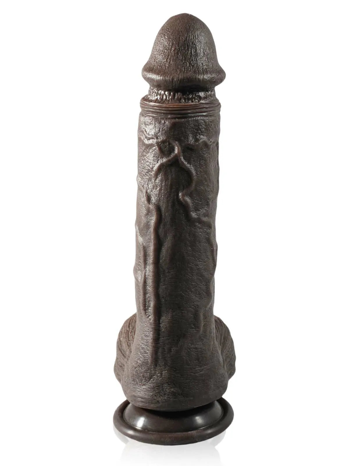 Adrian - Grote Zwarte Dildo met 7 Stuwmodi en 3 Vibratiemodi - 26,5 cm