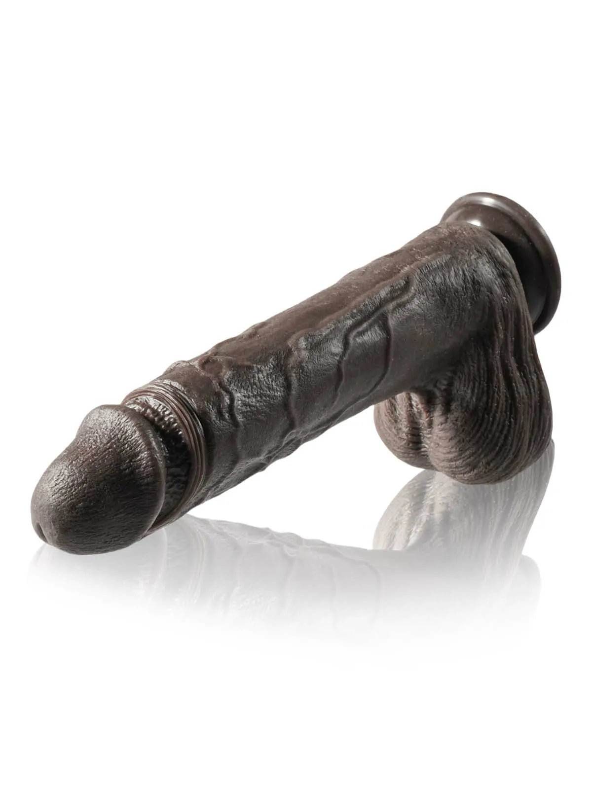 Adrian - Grote Zwarte Dildo met 7 Stuwmodi en 3 Vibratiemodi - 26,5 cm