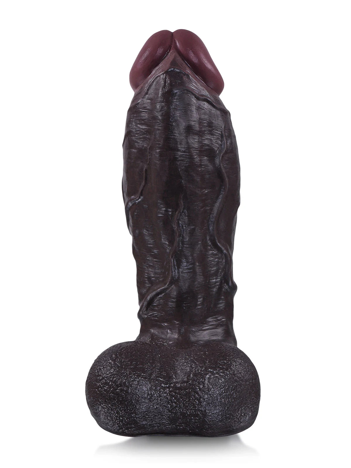 Austin - Zwarte Extra Dikke Realistische Dildo met Dorsale Richel - 28 cm