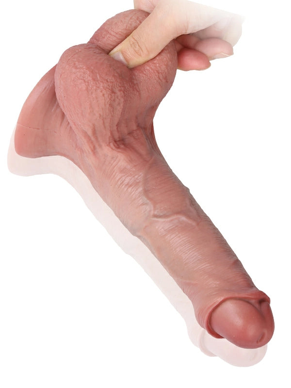 Chris - Realistische Onbesneden Dildo met Zachte Ballen - 21 cm