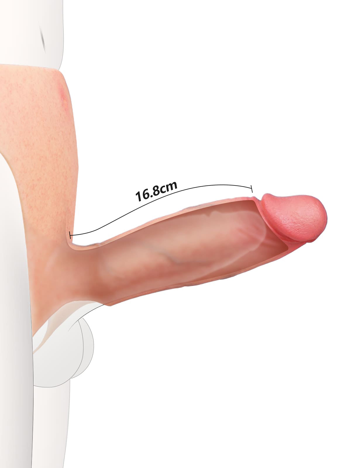 Daenerys - Hollow Voorbind Dildo • Penisverlenging • ED Cock Sleeve - 20 cm