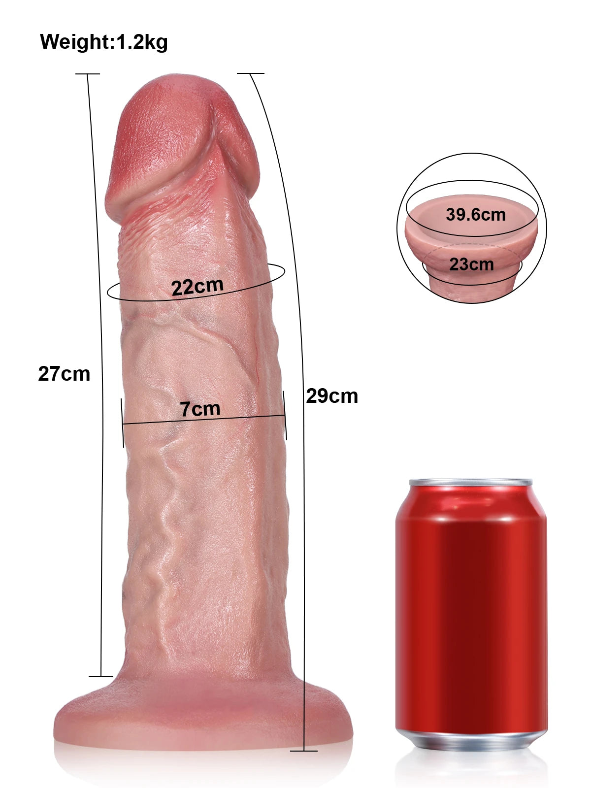 David - Extra Dikke Dual Density Anale Dildo - 29 cm