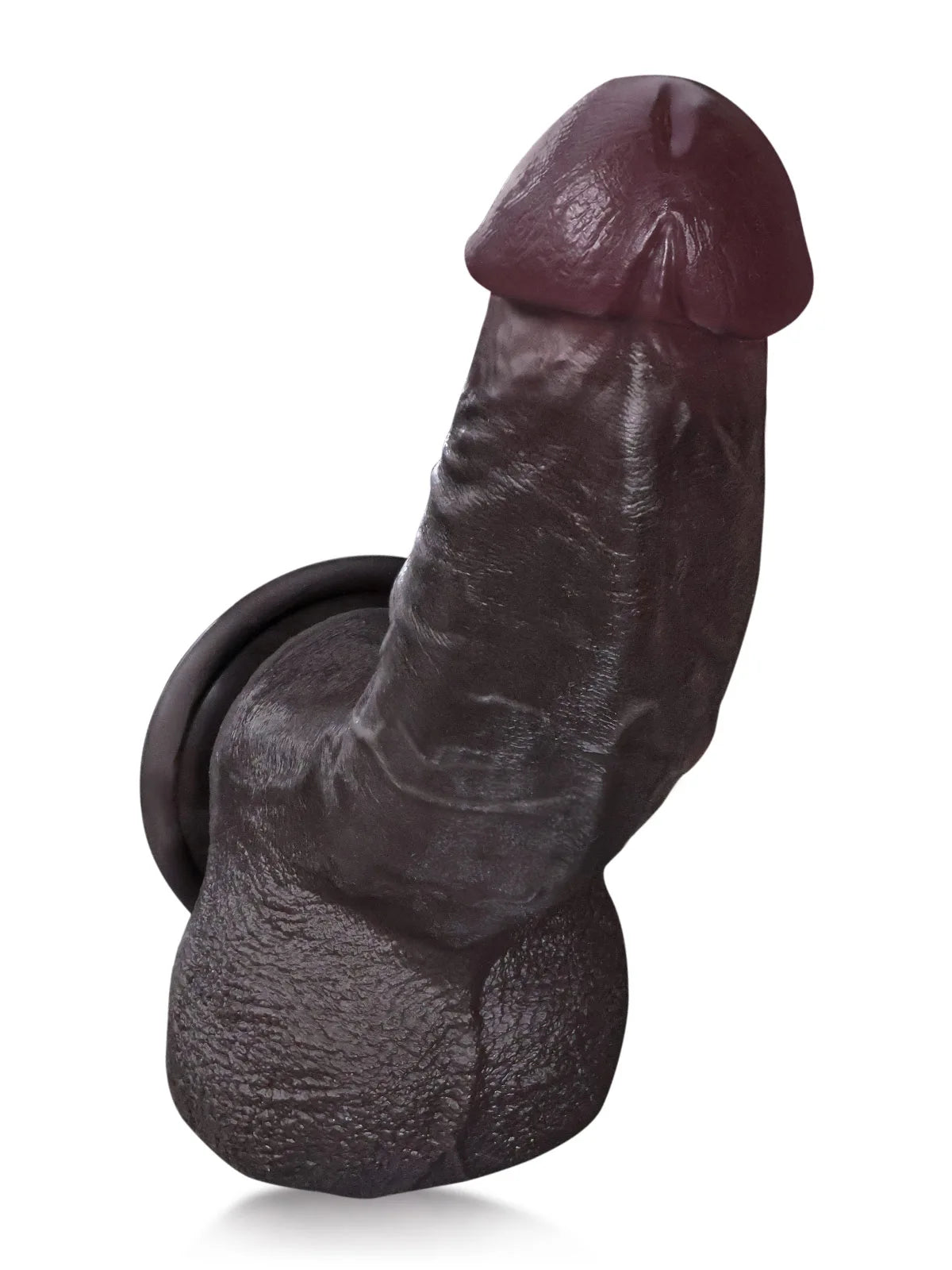 Elias - Zwarte Stotende Dildo met Vibratie, Verwarming en Brede Eikel - 27 cm