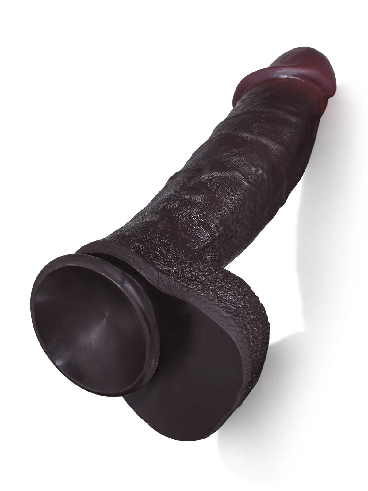 Elias - Zwarte Stotende Dildo met Vibratie, Verwarming en Brede Eikel - 27 cm