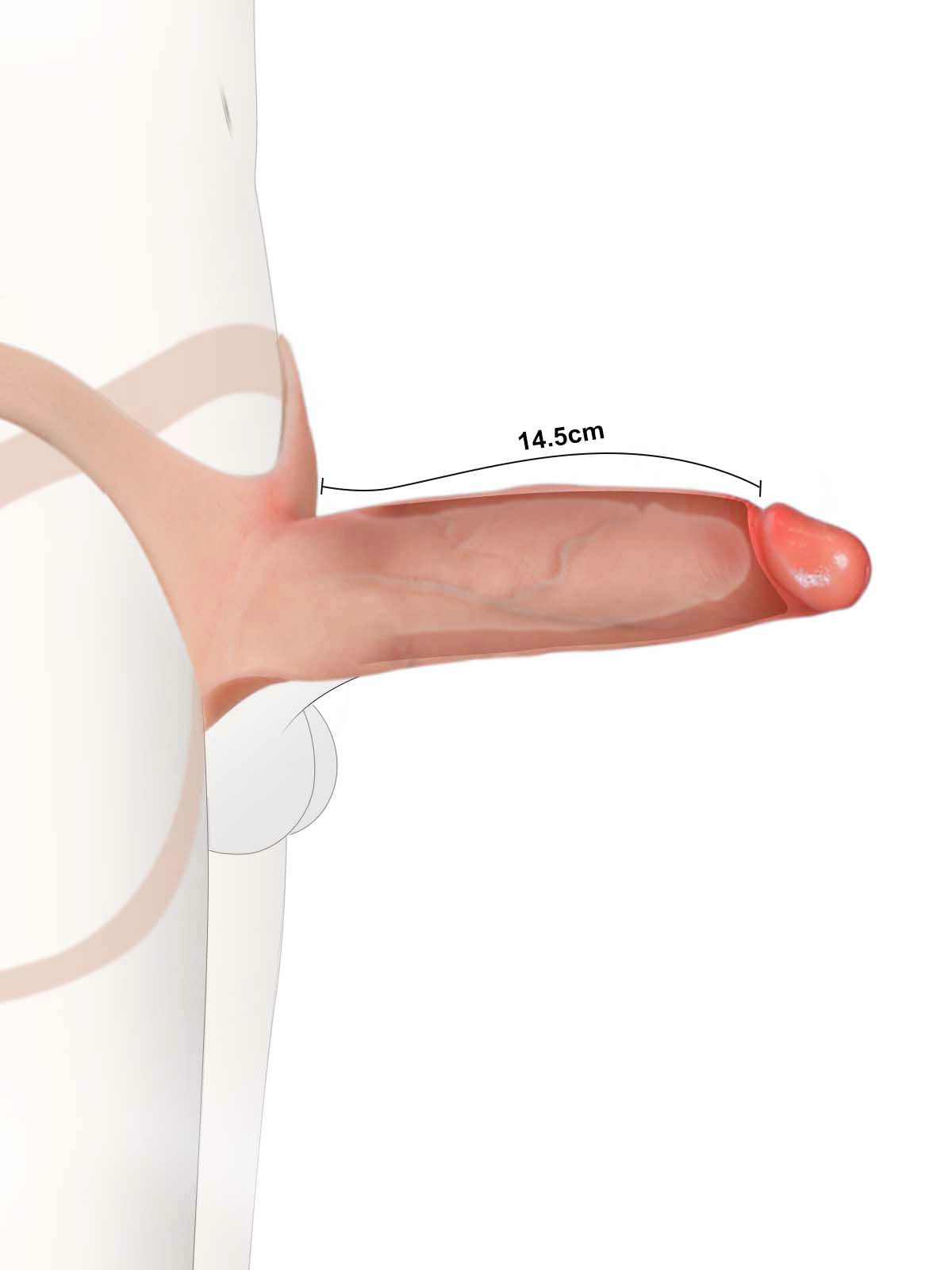 Emberfall - Holle Voorbind Strap-On Dildo als Penisverlenging en ED-Sleeve Draagbaar - 19 cm