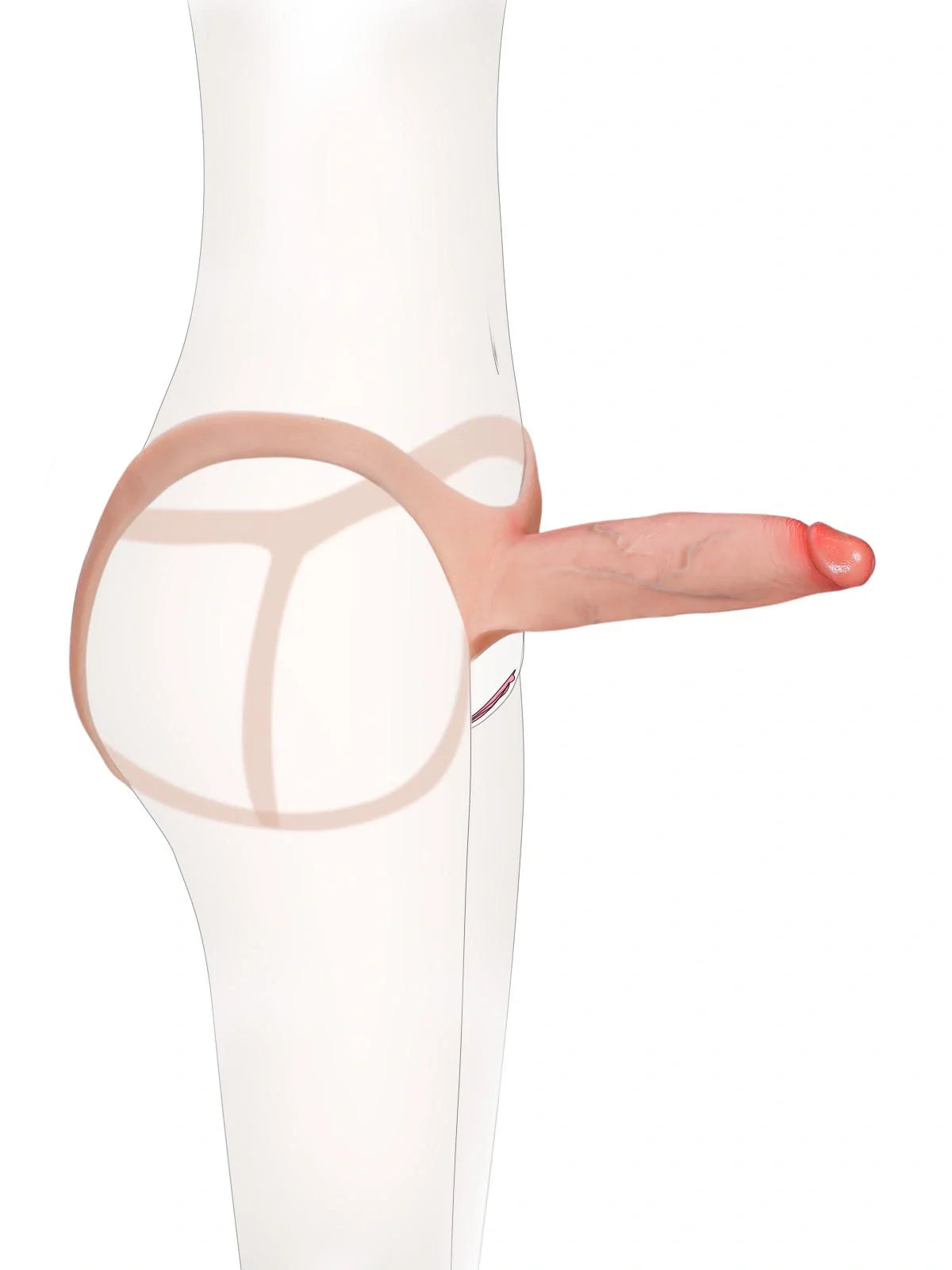 Emberfall - Holle Voorbind Strap-On Dildo als Penisverlenging en ED-Sleeve Draagbaar - 19 cm