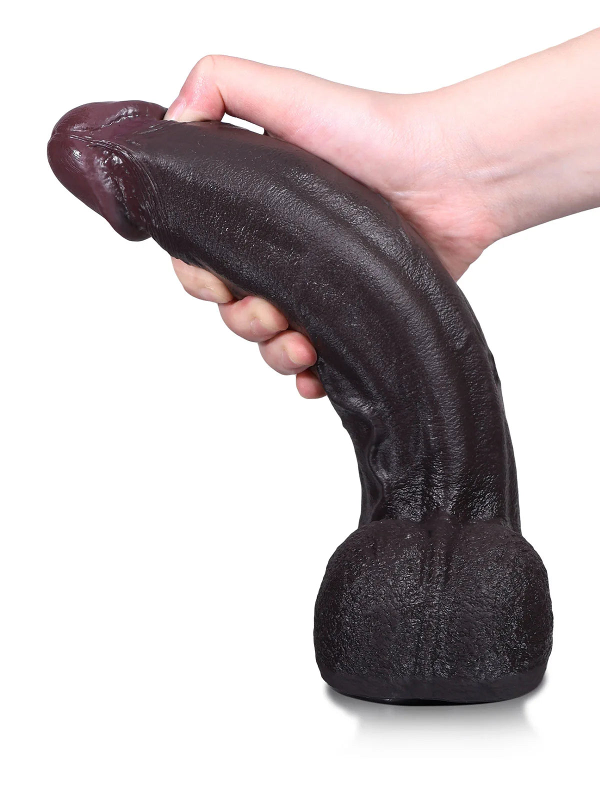 Henry - Zwarte Dikke Realistische Dildo met Brede Rug - 27,4 cm