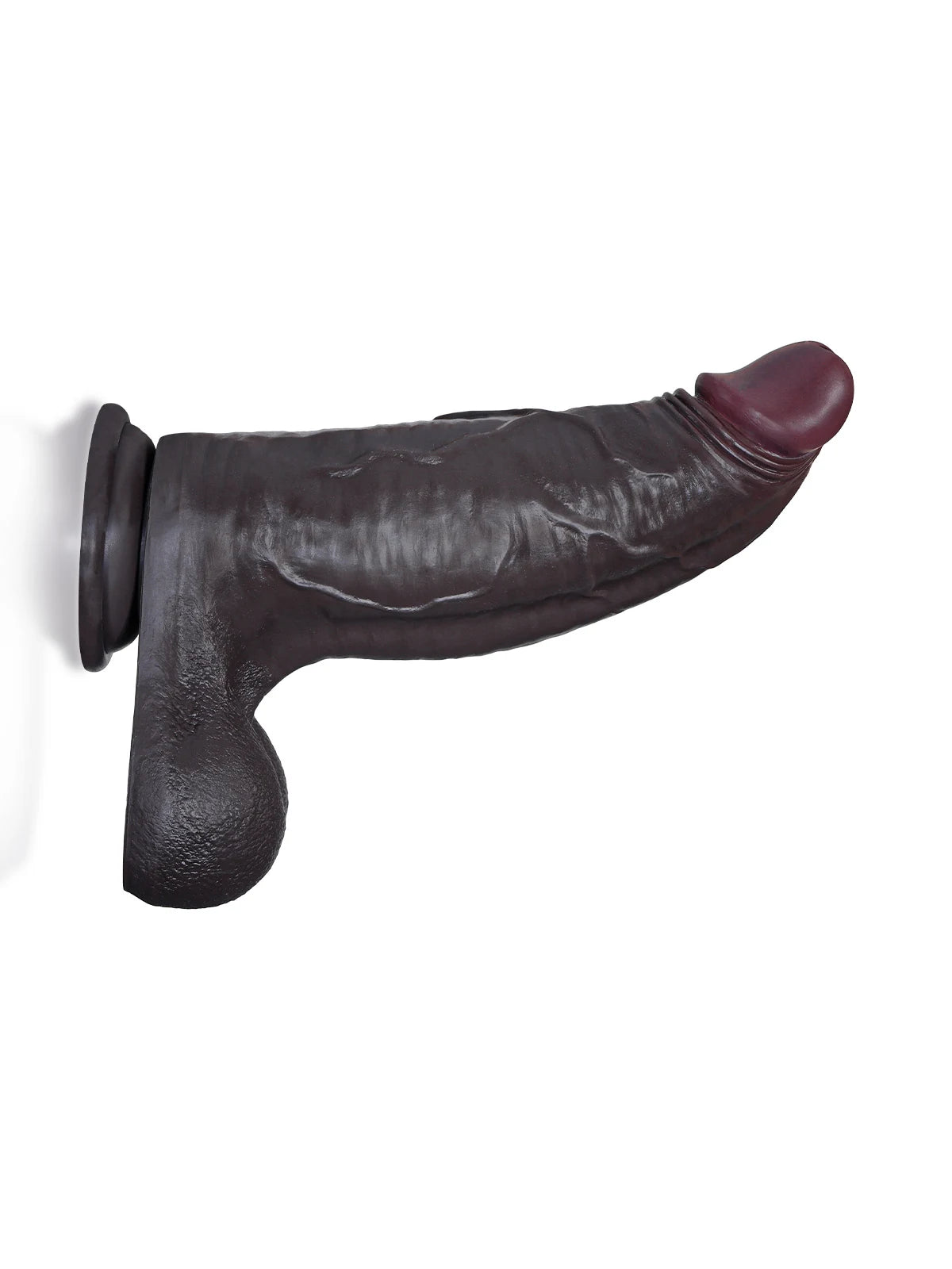 Hugo - Zwarte Grote Dikke Realistische Dildo met Progressief Verdikkend Profiel - 29,2 cm