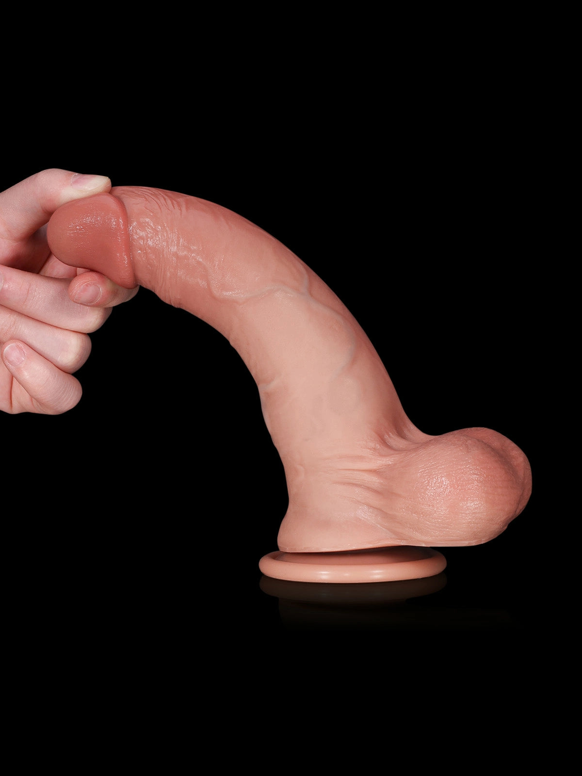 Jackson - Dildo met Slijdende Huid en Beweegbare Ballen - 22 cm