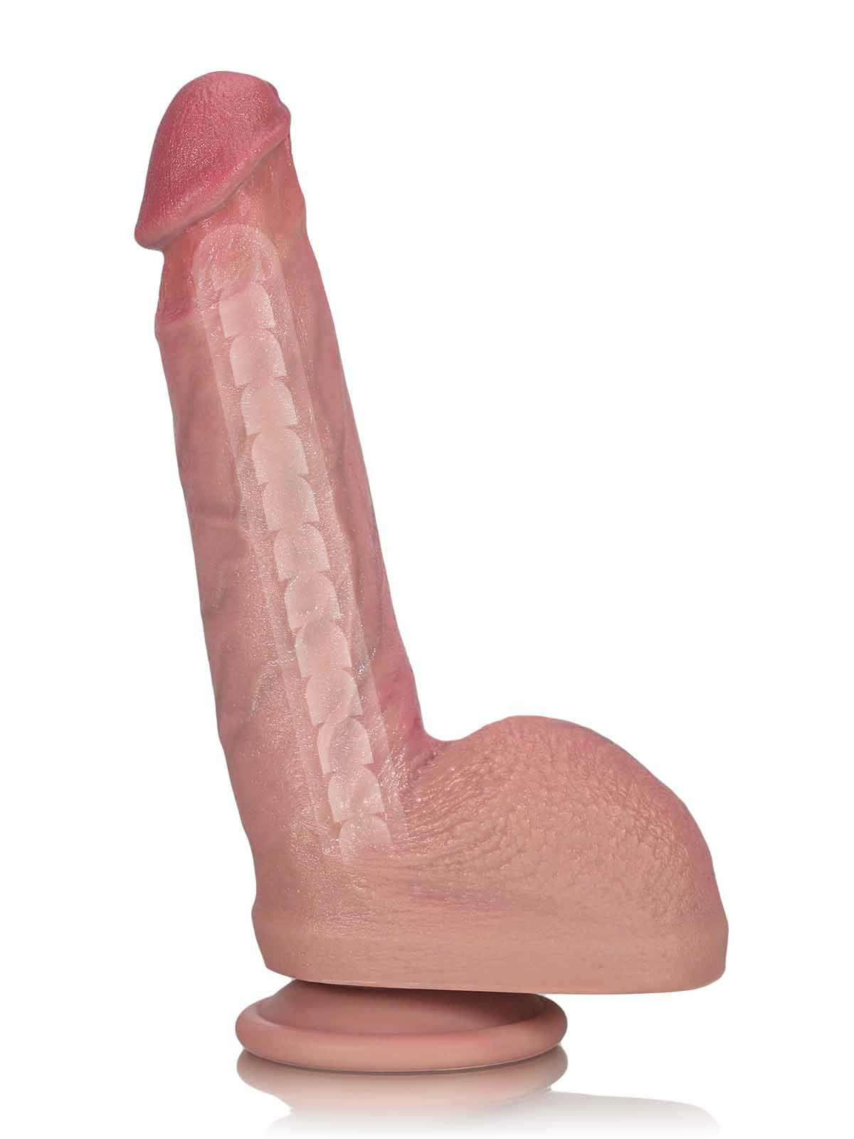 Jamie - Realistische Dual-Density Dildo met Buigbare Metalen Kiel - 20,8 cm