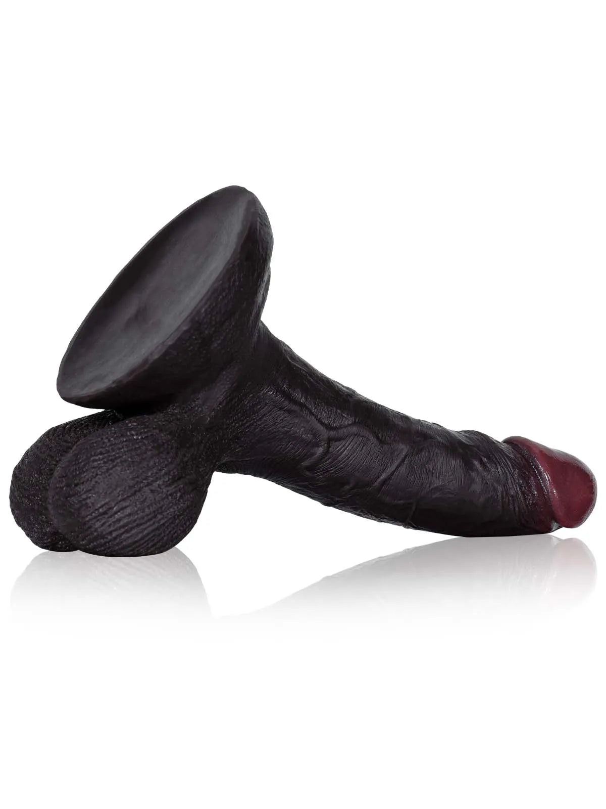 Kellz - Zwarte Realistische Dildo met Beweegbare Ballen - 22 cm