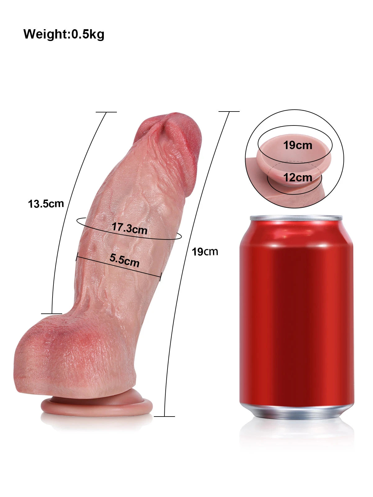 Londo - Korte Realistische Dildo met Dikke Schacht - 19 cm