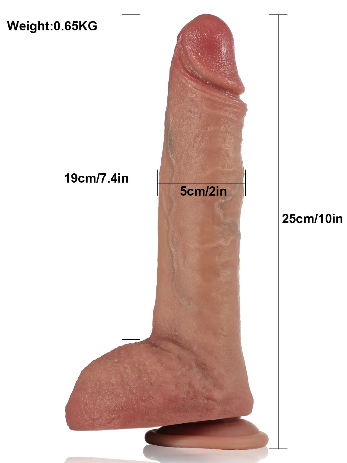 Matthew - Krachtige Stotende, Pulsatie en Verwarmende Dildo - 25 cm