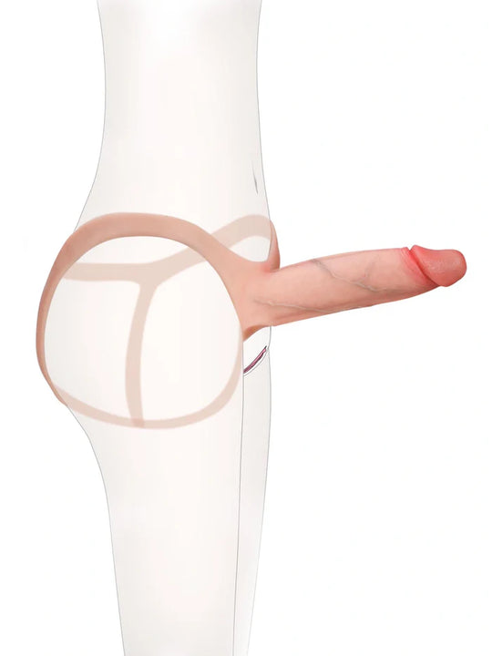 Seraphine - Holle Voorbind Strap-On Dildo als Penisverlenging en ED-Sleeve Draagbaar - 21 cm