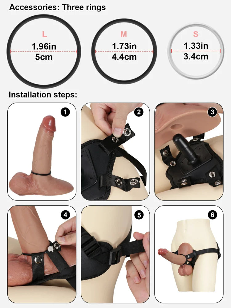 Ares - Vac-U-Lock Harnas met Beveiligde Bevestiging voor Dildo's (zonder Dildo)