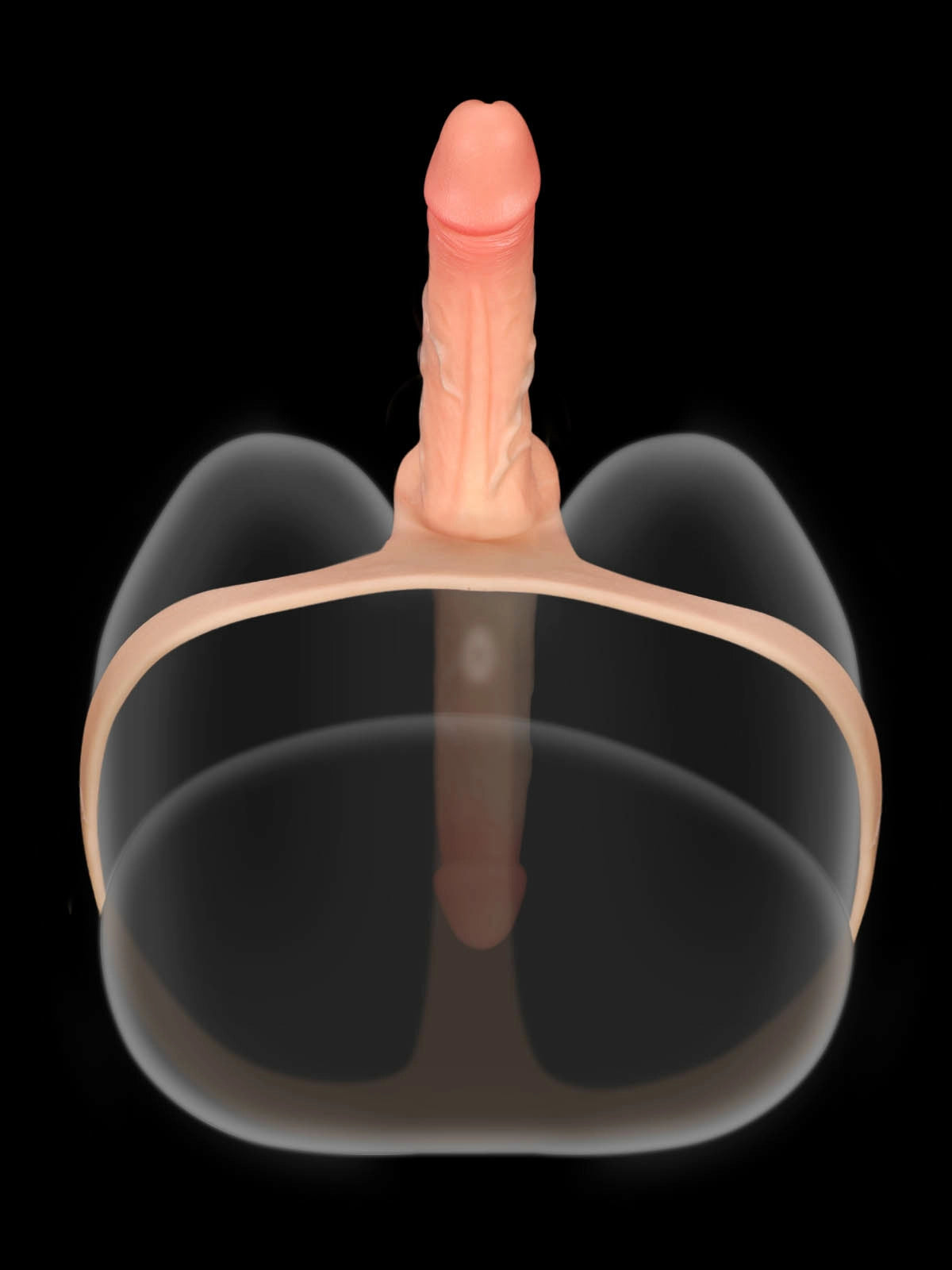 Zorvyn - Voorbind Strap-On met Dubbele Realistische Dildo en Vibrator - 15,5 en 17,8 cm