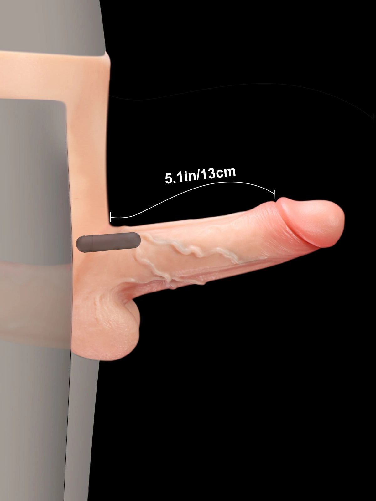 Zorvyn - Voorbind Strap-On met Dubbele Realistische Dildo en Vibrator - 15,5 en 17,8 cm