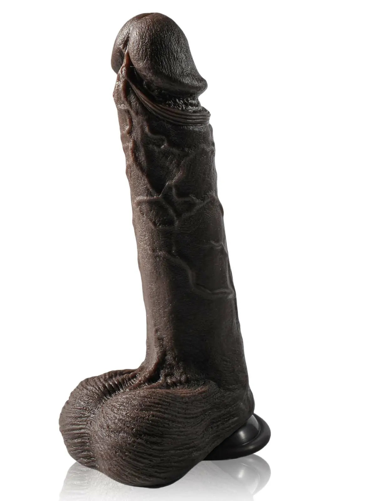 Adrian - Grote Zwarte Dildo met 7 Stuwmodi en 3 Vibratiemodi - 26,5 cm