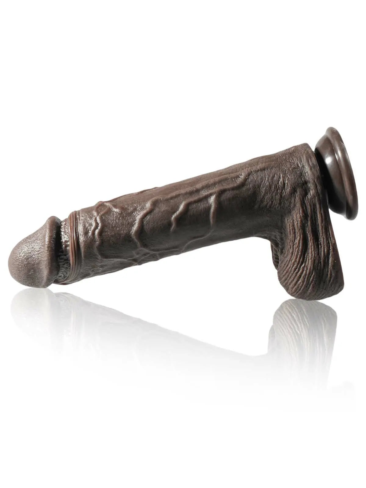 Adrian - Grote Zwarte Dildo met 7 Stuwmodi en 3 Vibratiemodi - 26,5 cm