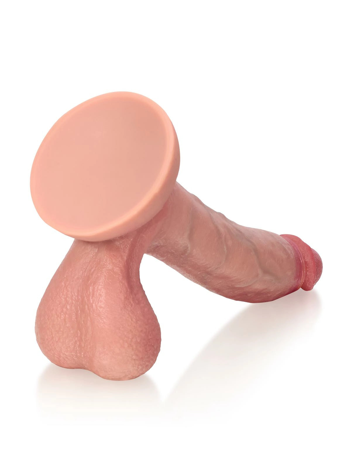 Caleb - Realistische Dubbele-Dichtheid Dildo met Beweegbare Testikels en Zuignap - 23 cm