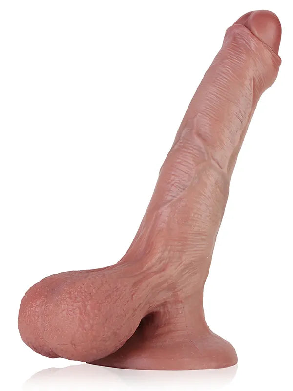 Chris - Realistische Oncircumciseerde Dildo met Slappe Ballen - 21 cm