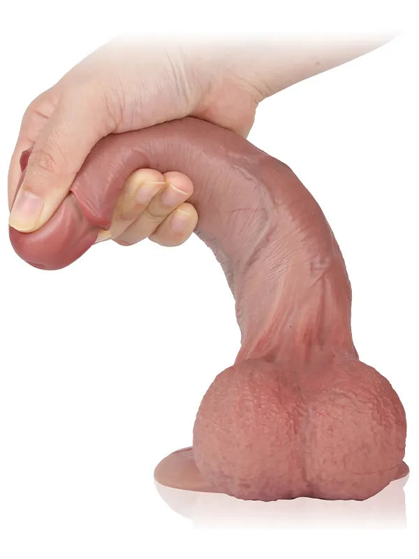 Chris - Realistische Oncircumciseerde Dildo met Slappe Ballen - 21 cm