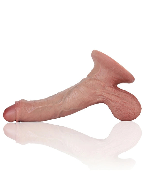 Chris - Realistische Onbesneden Dildo met Zachte Ballen - 21 cm