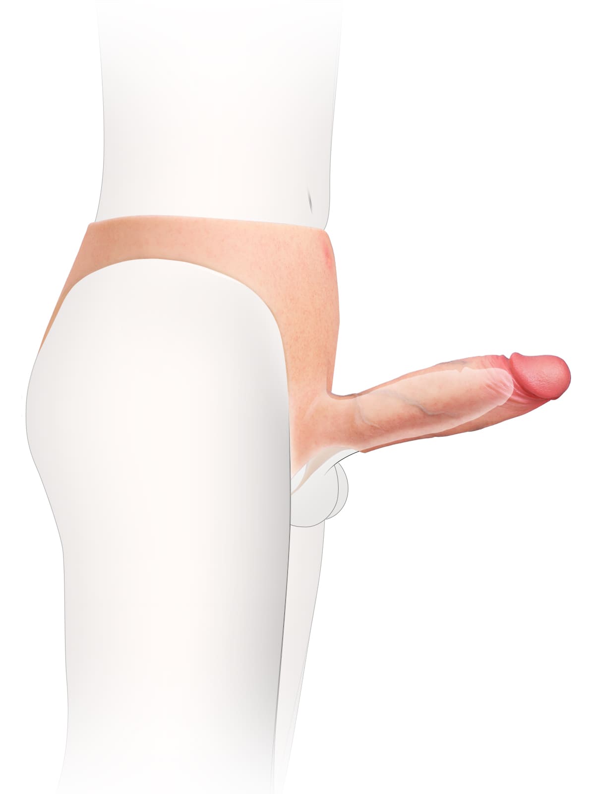 Daenerys - Draagbare Hollow Voorbind Dildo • Penisverlenging • ED Cock Sleeve - 20 cm