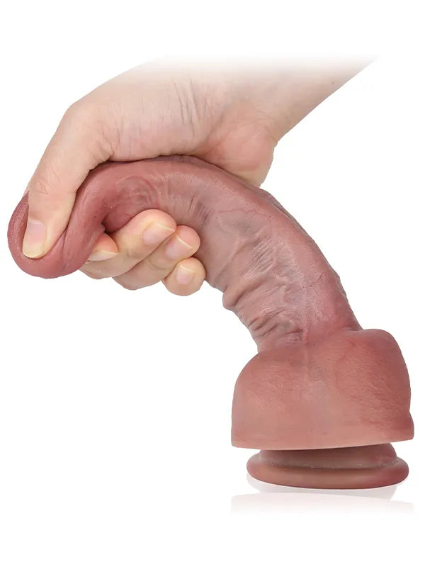 Dave - Kleine Realistische Dildo met Zachte Textuur - 18,5 cm