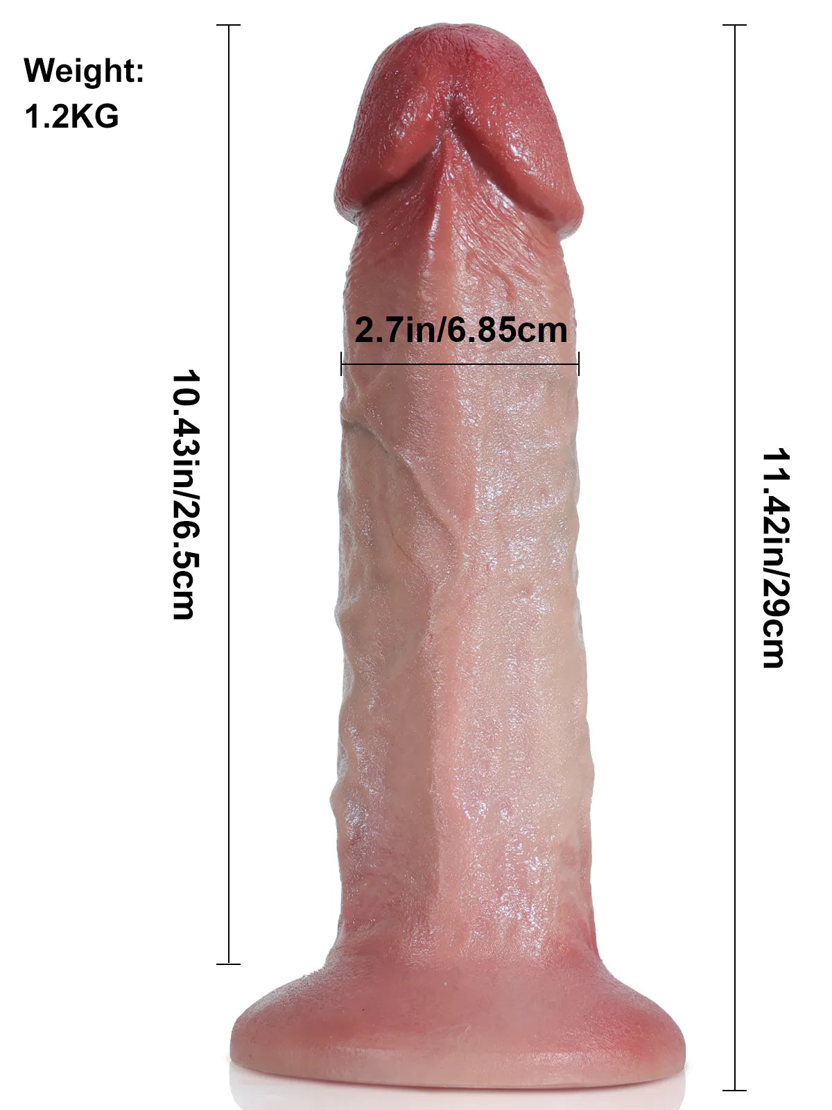David - Extra Dikke Dual Density Anale Dildo - 29 cm