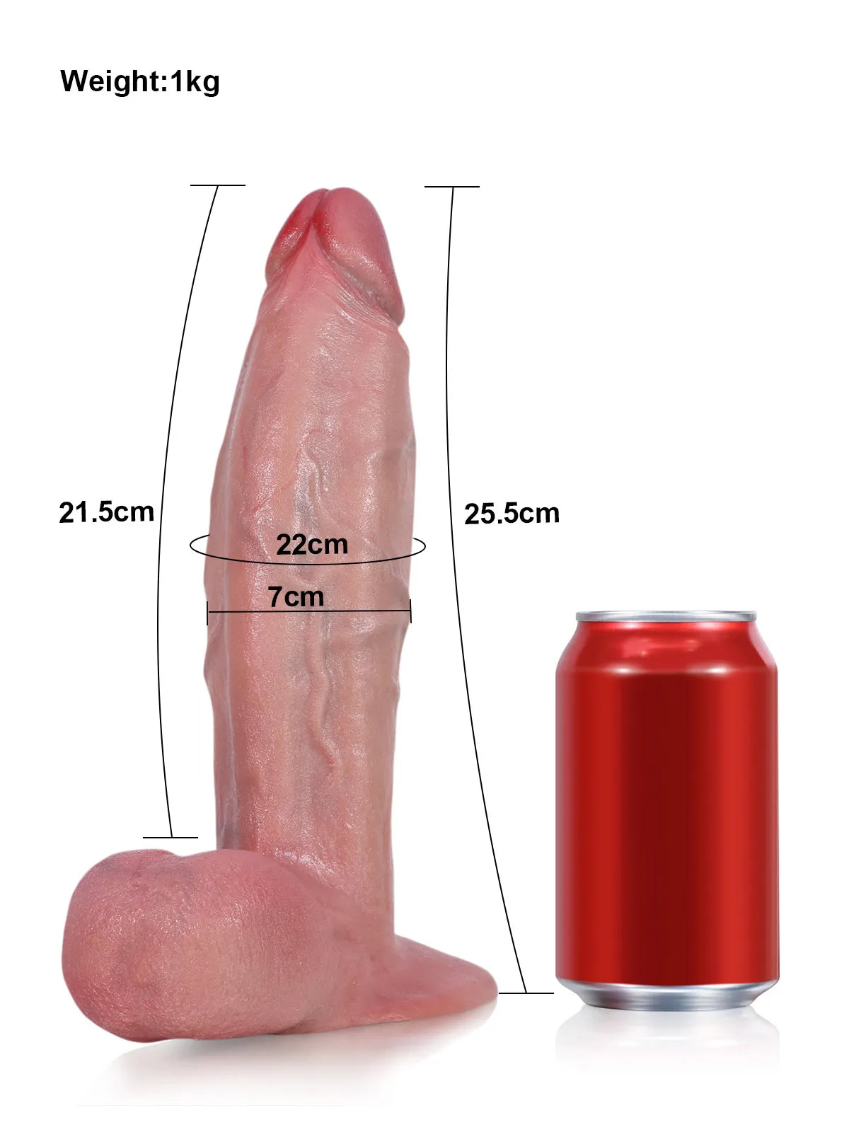 Dragon - Dikke Realistische Dildo · Bewegende Balletjes · Vac-U-Lock & Zuignap - 23,5 cm