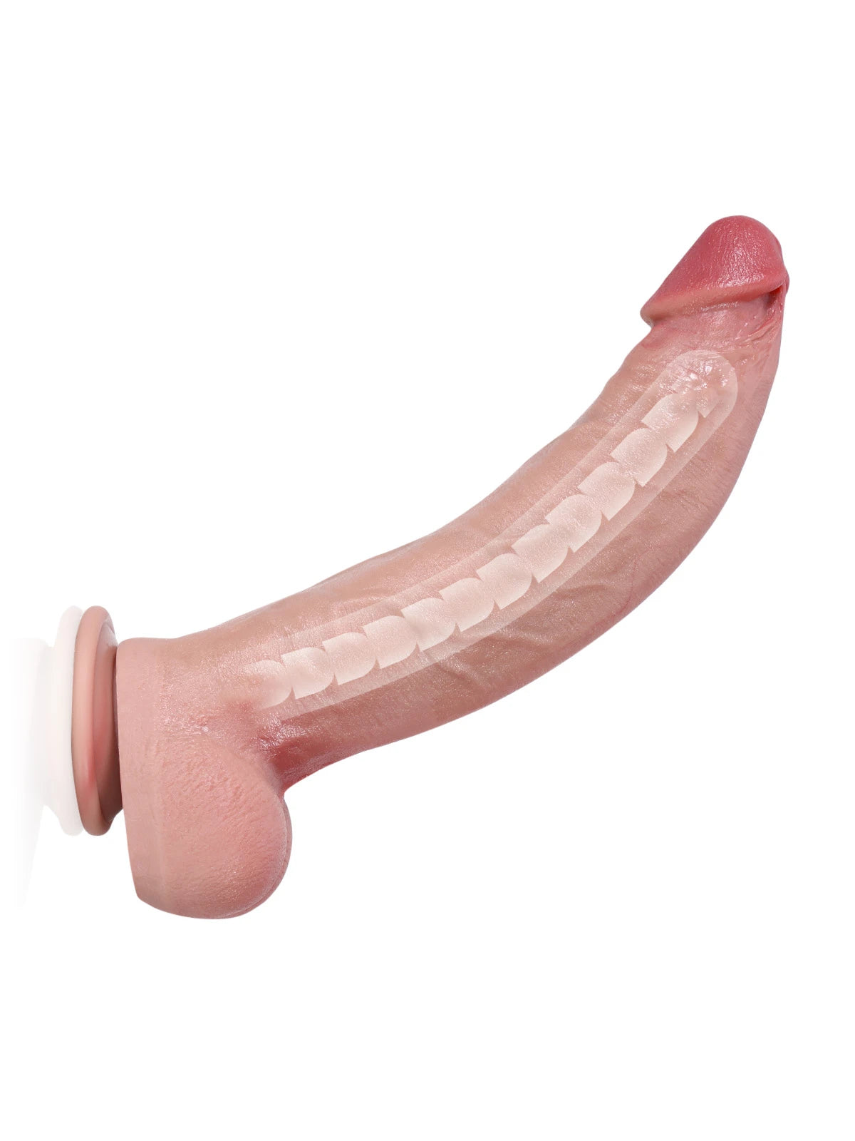 Farid - Dikke Grote Zachte Dildo met Buigbare Metalen Kiel - 31 cm