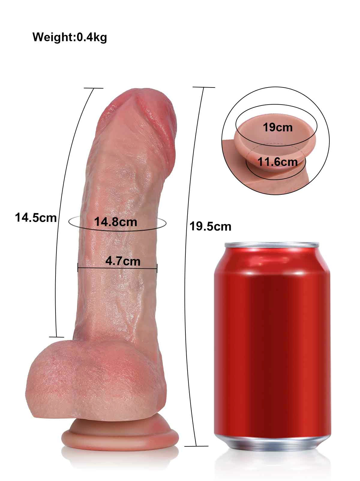 Gary - Levensechte Realistische Dildo voor Intensieve G-Spot Stimulatie - 19,5 cm