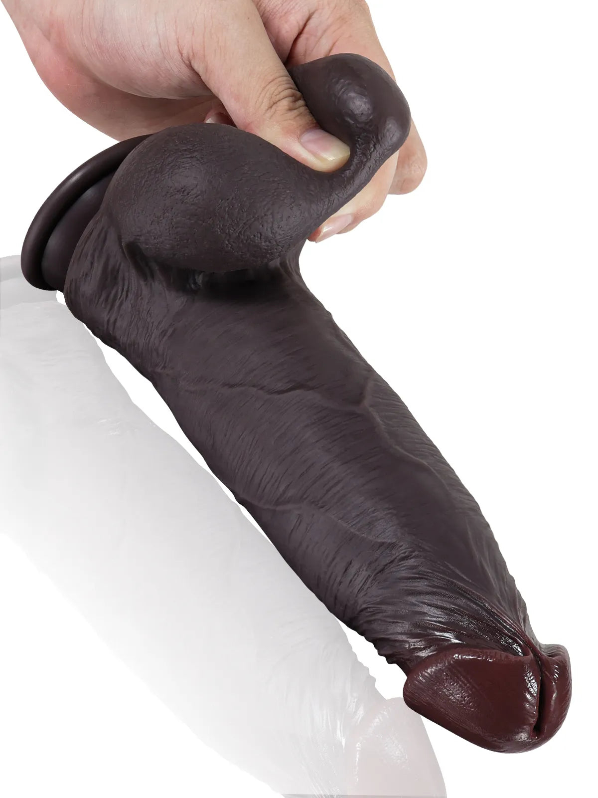 Gladiator - Dikke Dildo met Glijdende Huid en Beweegbare Ballen - 23,3 cm