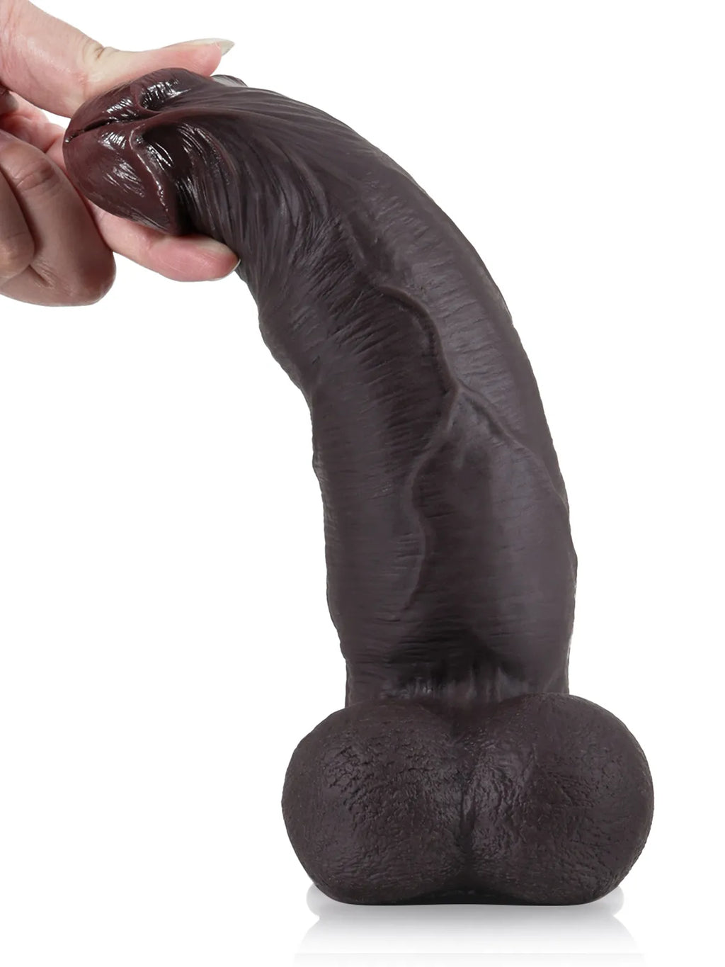 Gladiator - Dikke Dildo met Glijdende Huid en Beweegbare Ballen - 23,3 cm