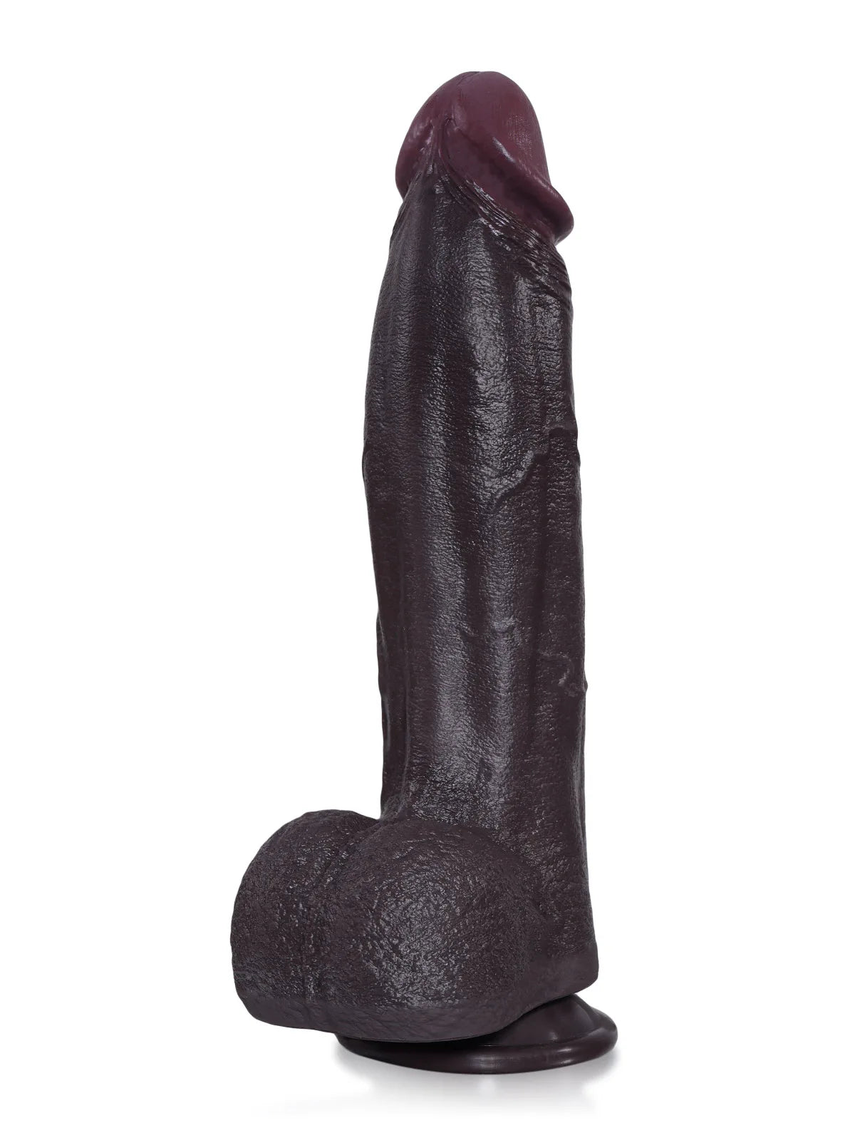 Henry - Zwarte Dikke Realistische Dildo met Brede Rug - 27,4 cm