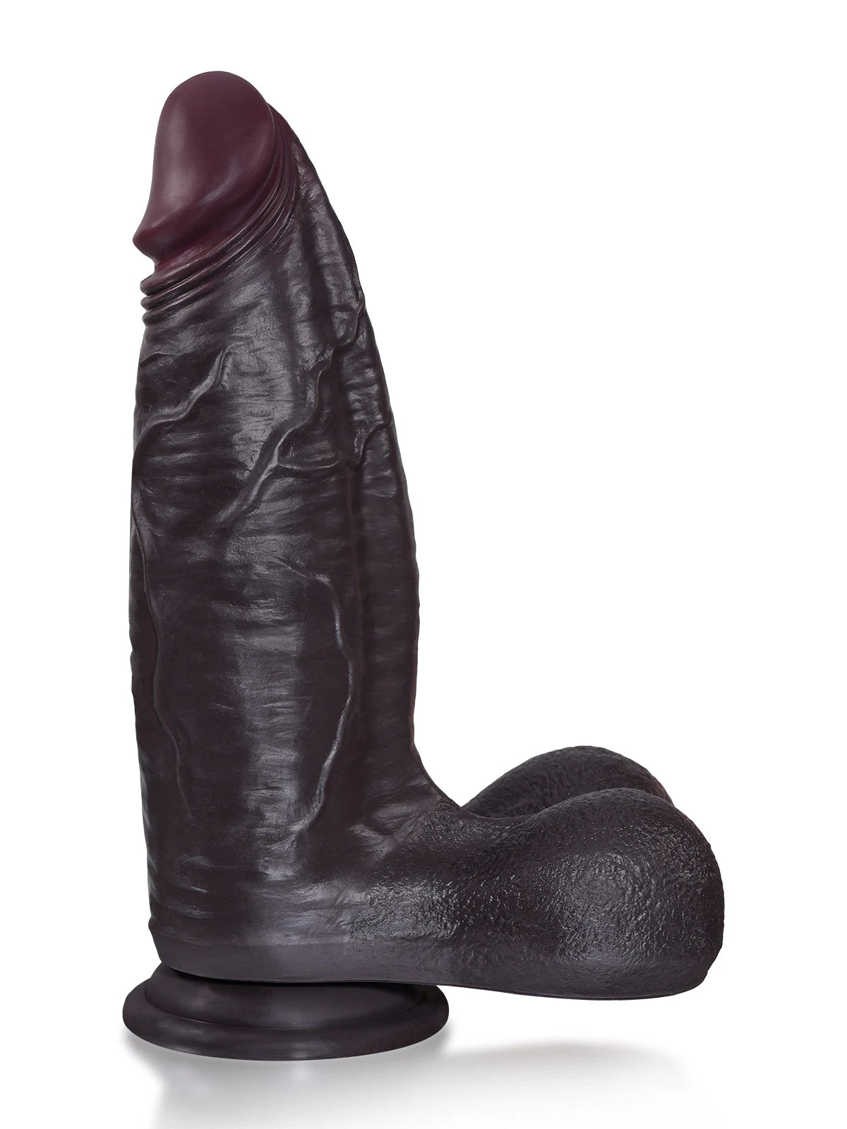 Hugo - Zwarte Grote Dikke Realistische Dildo met Progressief Verdikkend Profiel - 29,2 cm