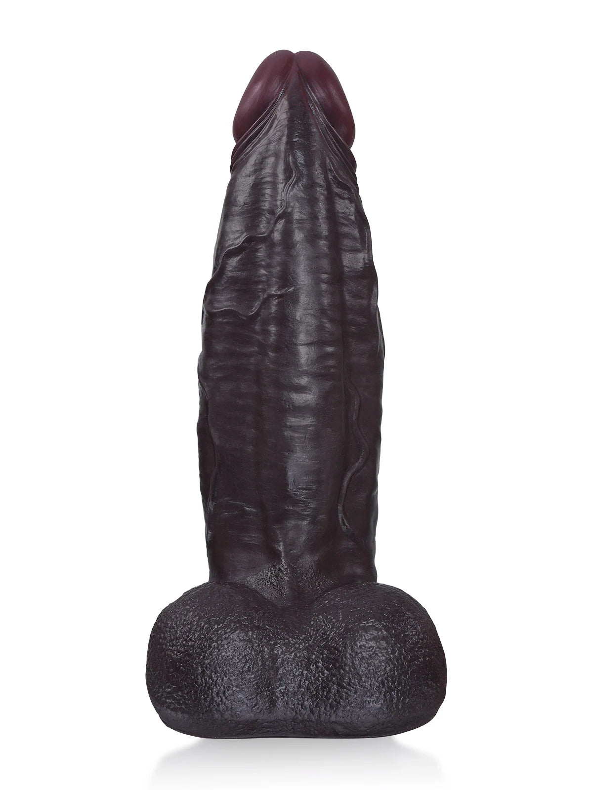 Hugo - Zwarte Grote Dikke Realistische Dildo met Progressief Verdikkend Profiel - 29,2 cm