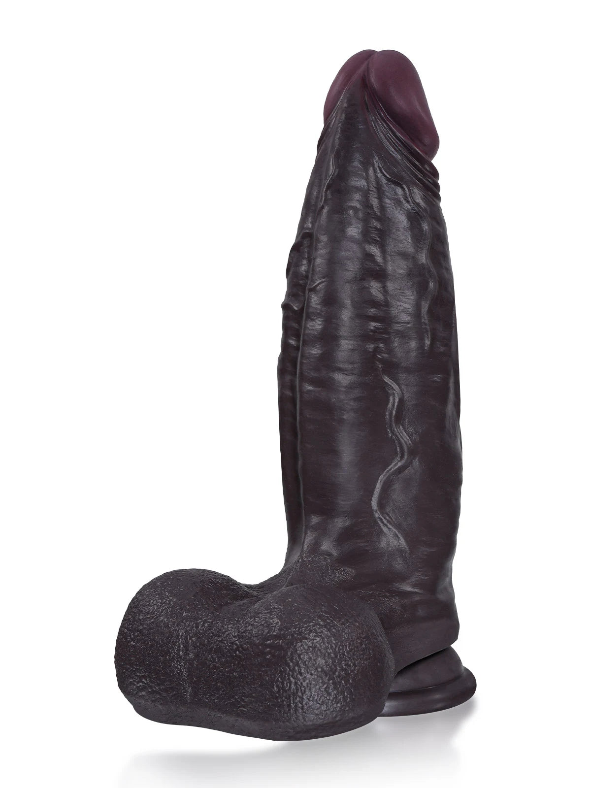 Hugo - Zwarte Grote Dikke Realistische Dildo met Progressief Verdikkend Profiel - 29,2 cm