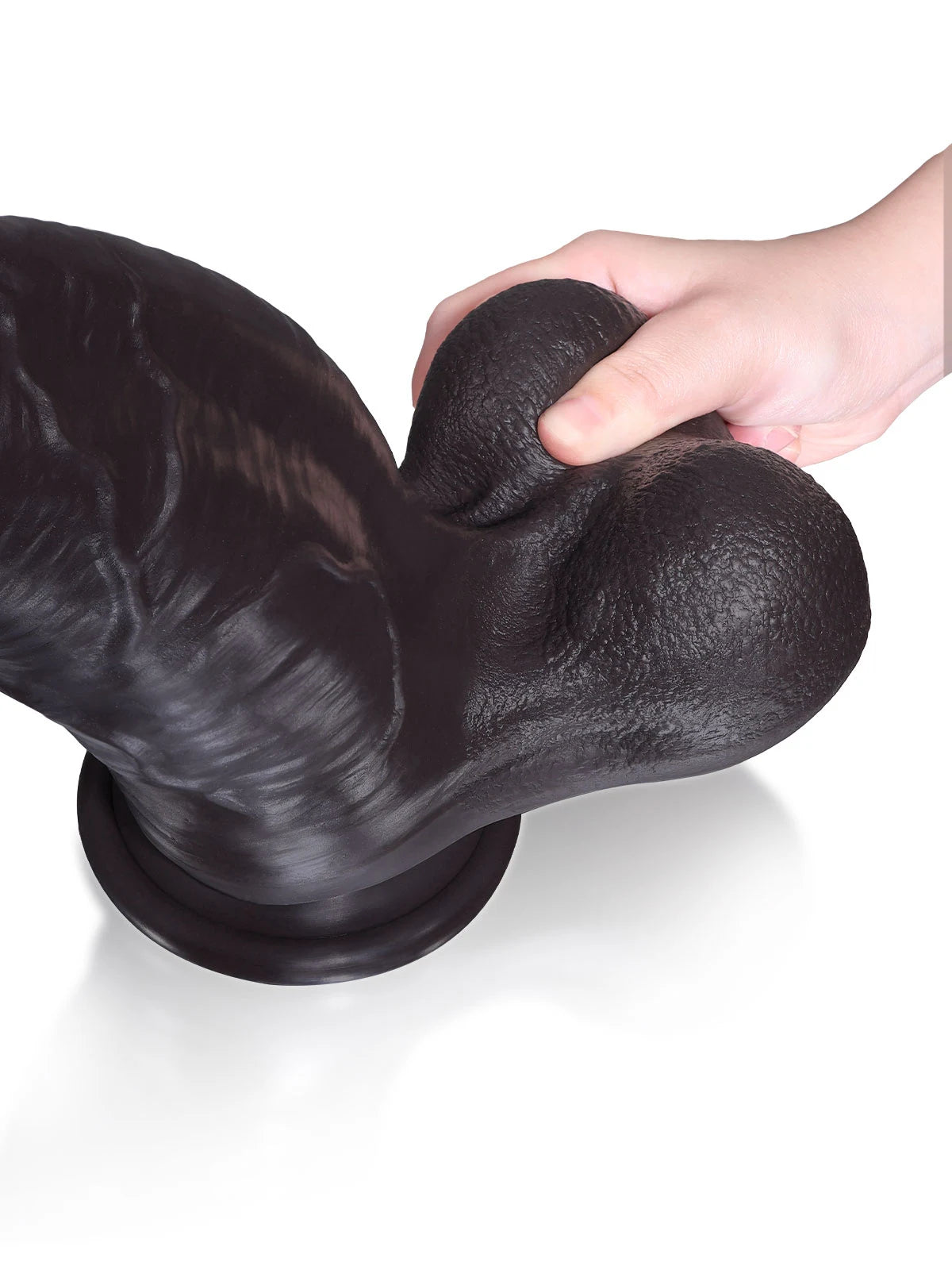 Hugo - Zwarte Grote Dikke Realistische Dildo met Progressief Verdikkend Profiel - 29,2 cm
