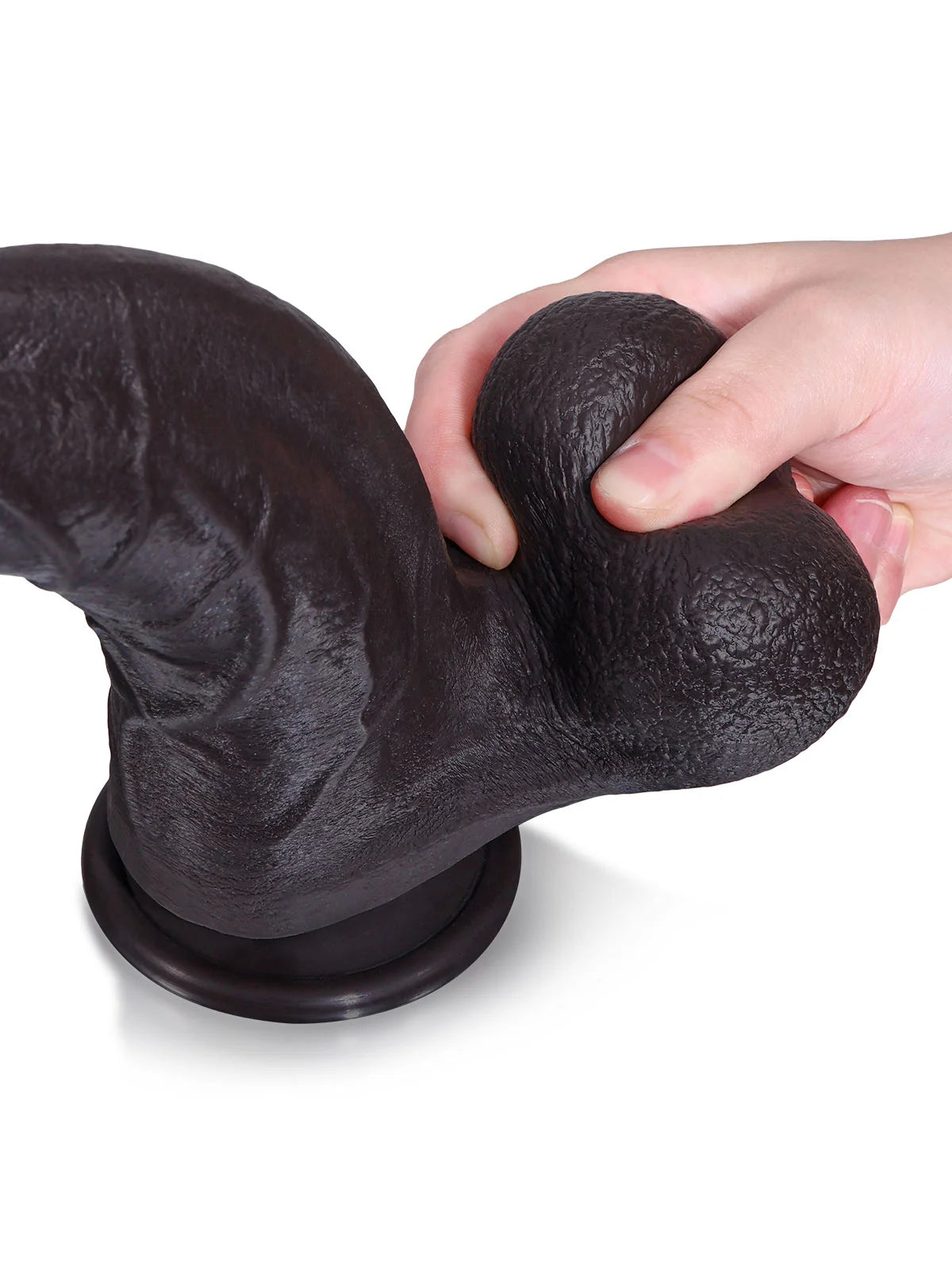 Hunter - Zwarte Gebogen G-Spot Dildo met Progressief Verdikkend Lichaam - 23,6 cm