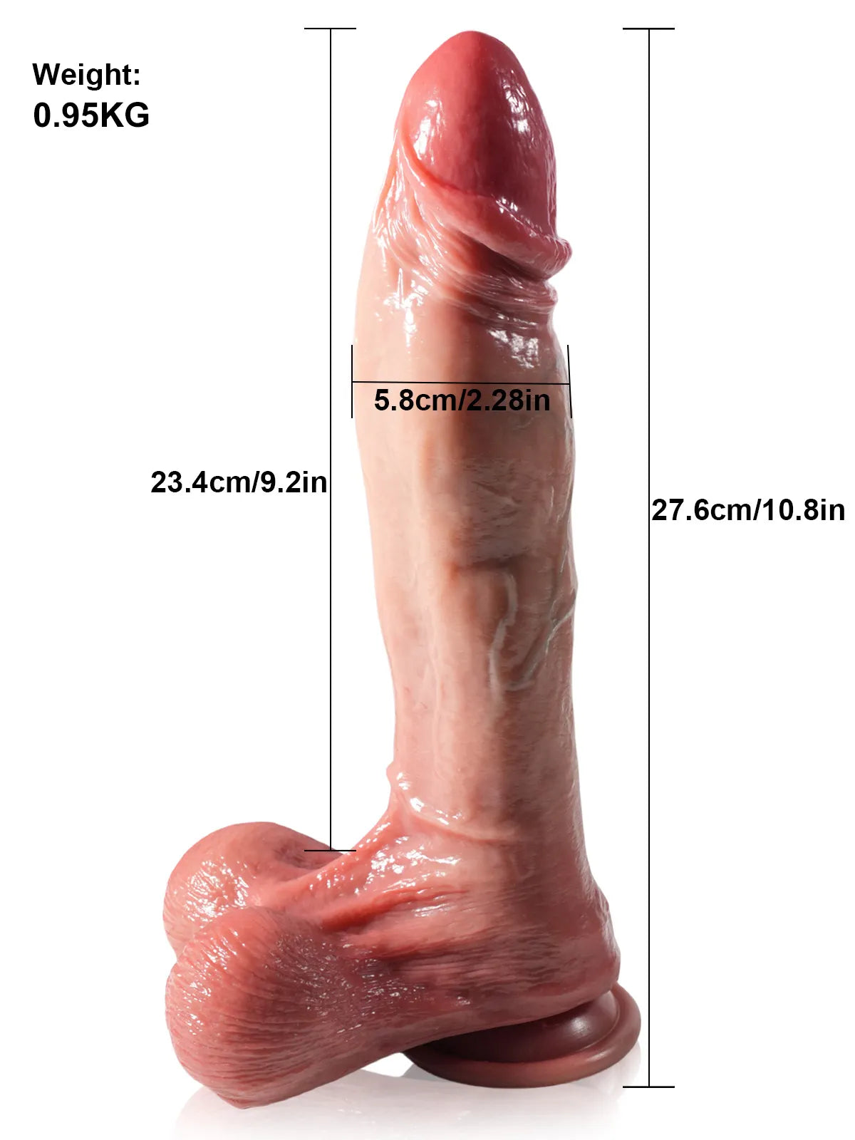 Jameson - Dikke Stotende en Vibrerende Dildo met 7 Stuwmodi en 3 Vibratiemodi - 27,6 cm