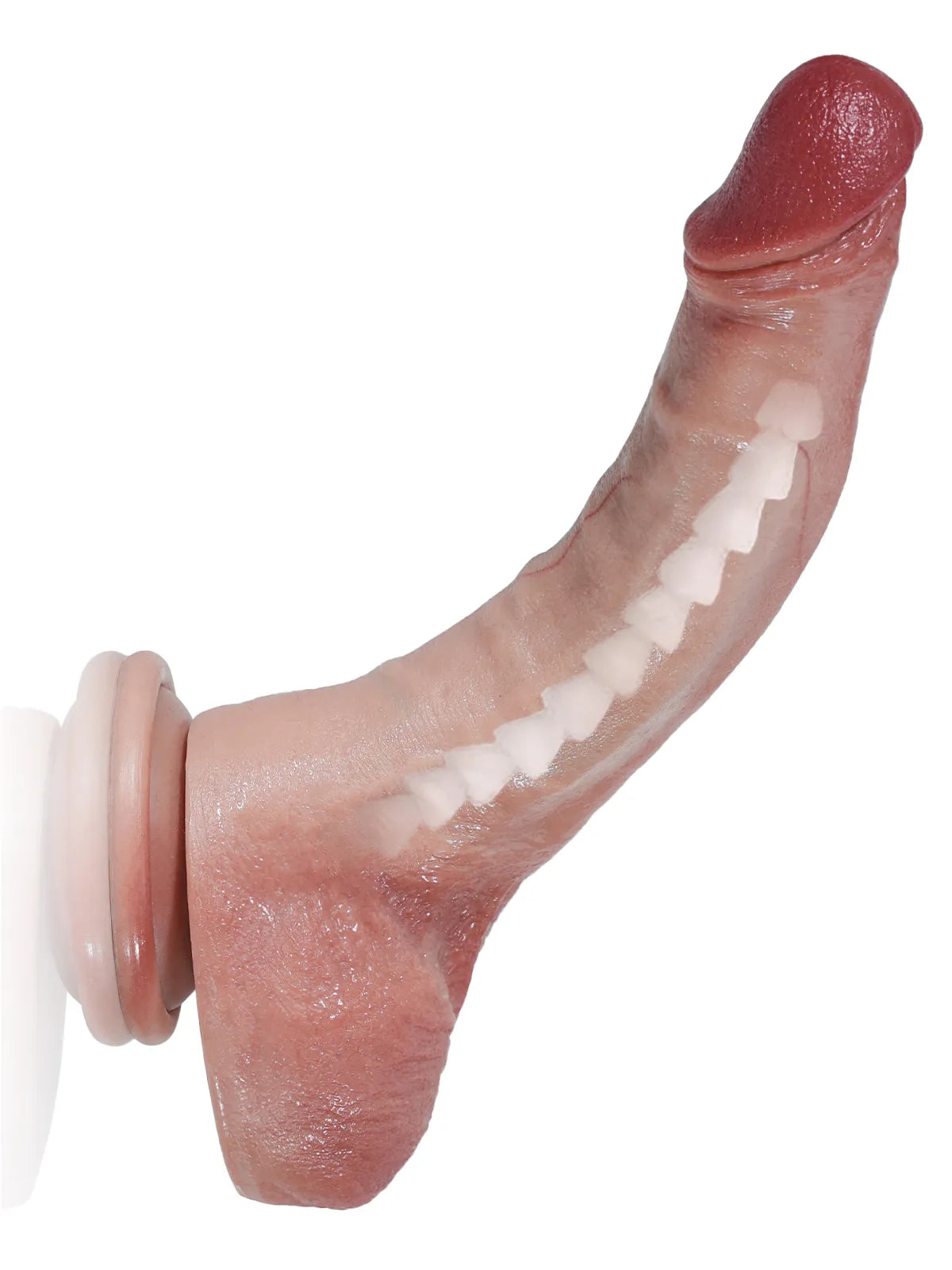 Jodie - Slanke Flexibele Siliconen Dildo met Metalen Kiel - 20 cm