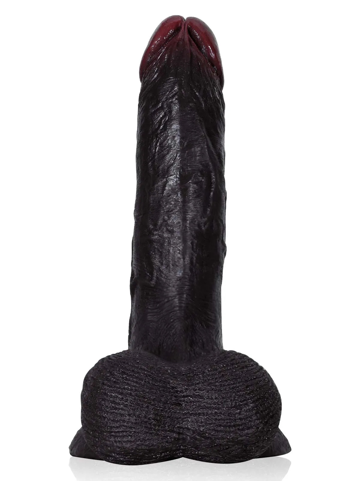 Kellz - Zwarte Realistische Dildo met Beweegbare Ballen - 22 cm