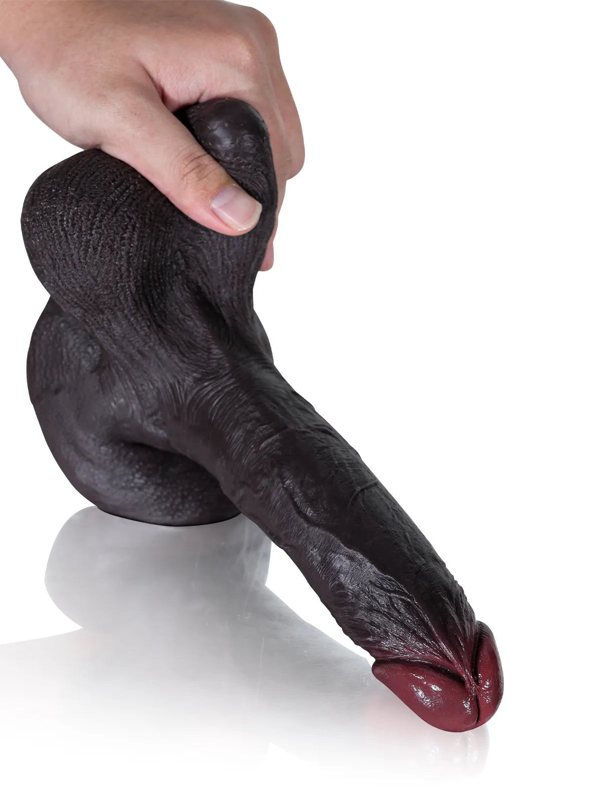 Kellz - Zwarte Realistische Dildo met Beweegbare Ballen - 22 cm