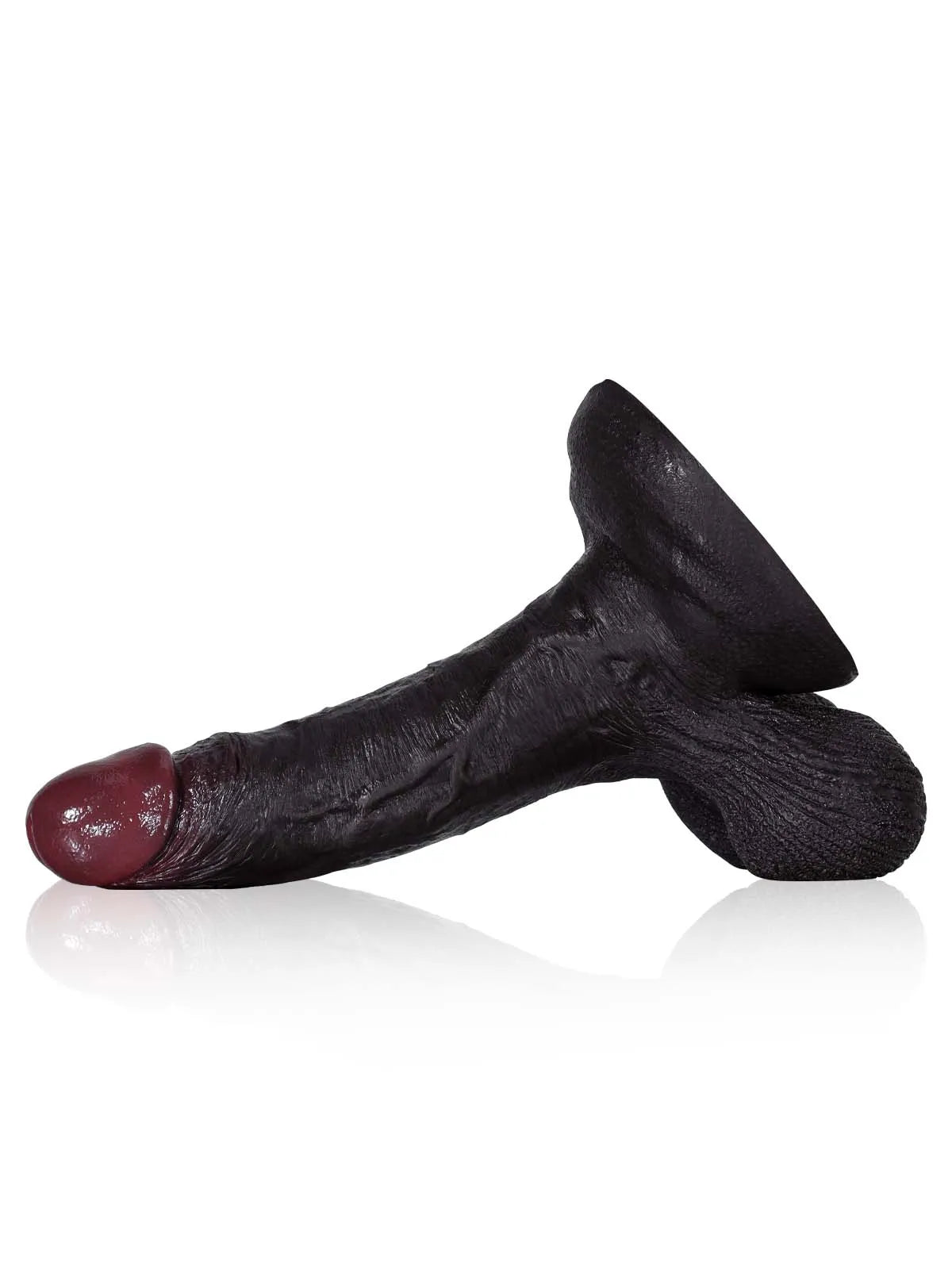 Kellz - Zwarte Realistische Dildo met Beweegbare Ballen - 22 cm