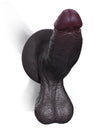 Logan - Zwarte Realistische Dubbele-Dichtheid Dildo met Zwaaiende Testikels - 23,4 cm
