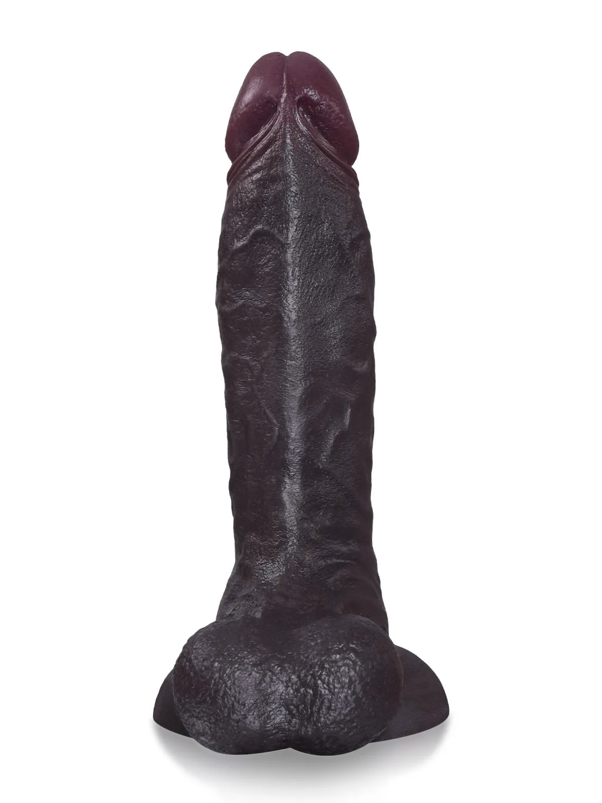 Logan - Zwarte Realistische Dubbele-Dichtheid Dildo met Zwaaiende Testikels - 23,4 cm