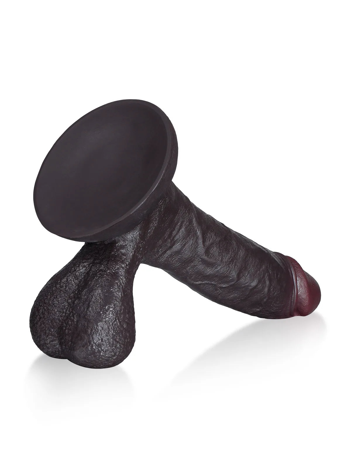Logan - Zwarte Realistische Dubbele-Dichtheid Dildo met Zwaaiende Testikels - 23,4 cm