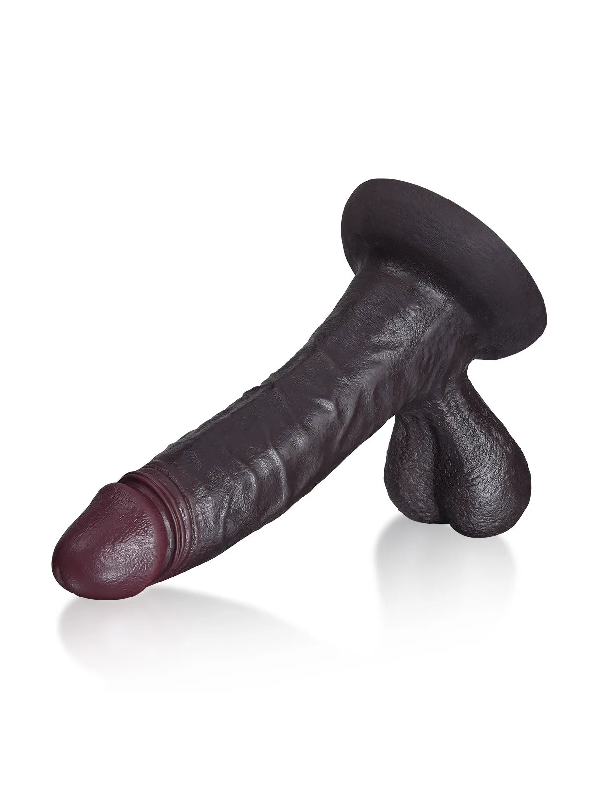 Logan - Zwarte Realistische Dubbele-Dichtheid Dildo met Zwaaiende Testikels - 23,4 cm